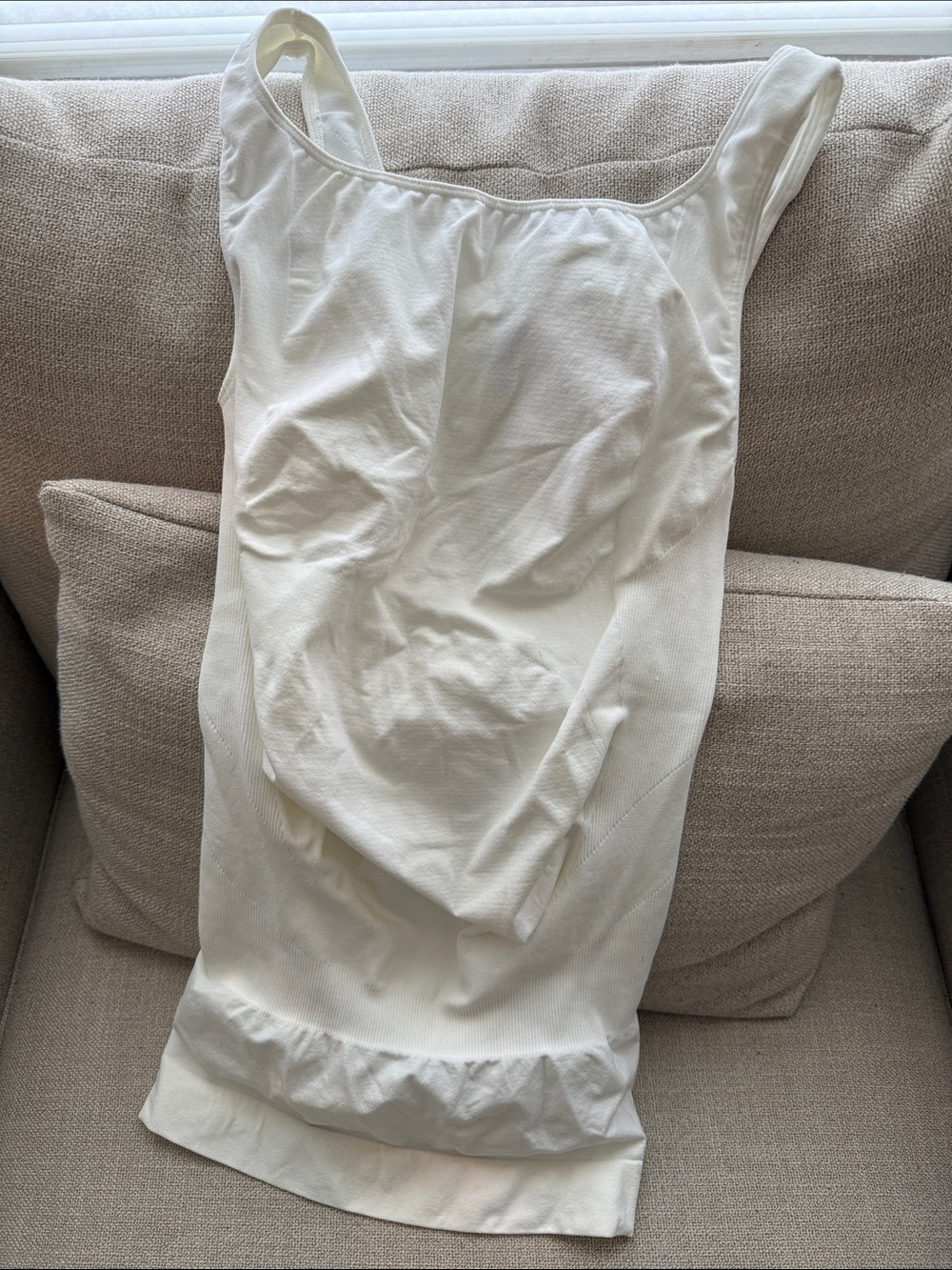 BLANQI White maternity Supportive Tank Bodysuit
